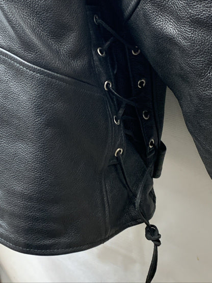 Milwaukee Leather SH1011 Mens Premium Black Motorcycle Riders Leather Jacket 3XL