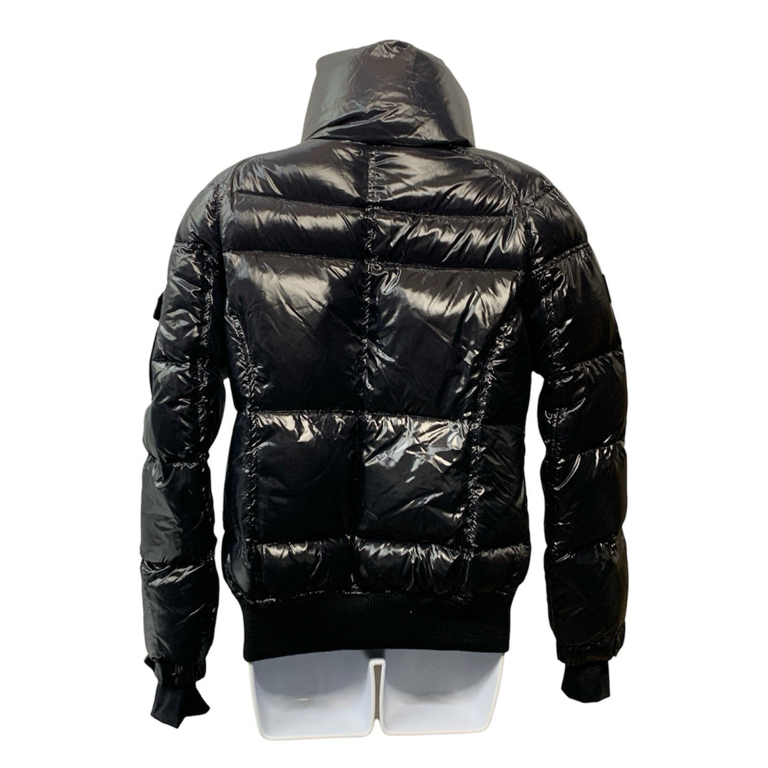 SAM. New York Freestyle Down Puffer Jacket Womens Black Zipped Pocket Full Zip M