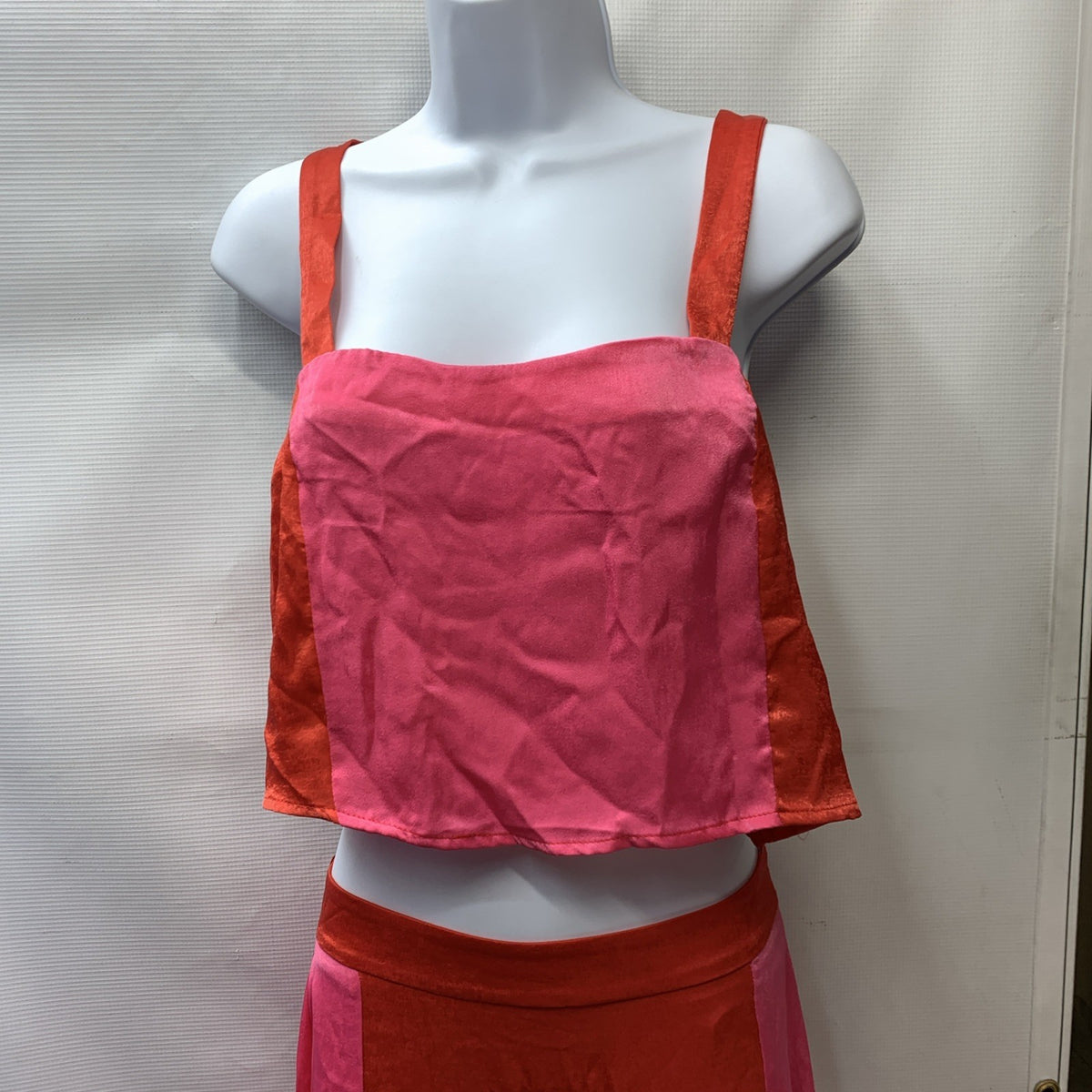 Petal & Pup Women's Lula Top & Skirt Set Sleeveless Red/Pink Casual Size Medium