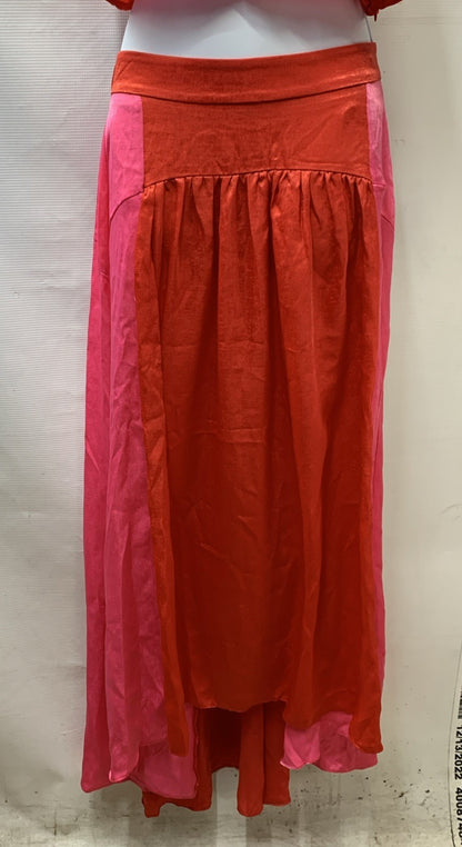 Petal & Pup Women's Lula Top & Skirt Set Sleeveless Red/Pink Casual Size Medium
