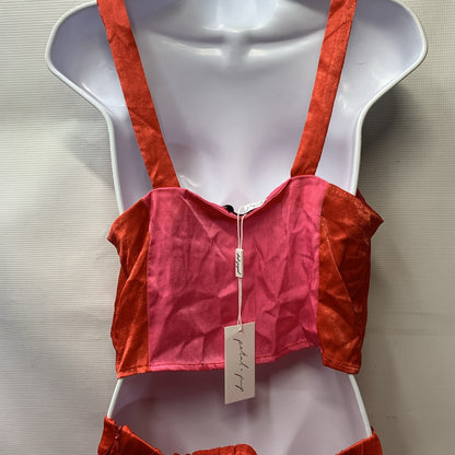 Petal & Pup Women's Lula Top & Skirt Set Sleeveless Red/Pink Casual Size Medium