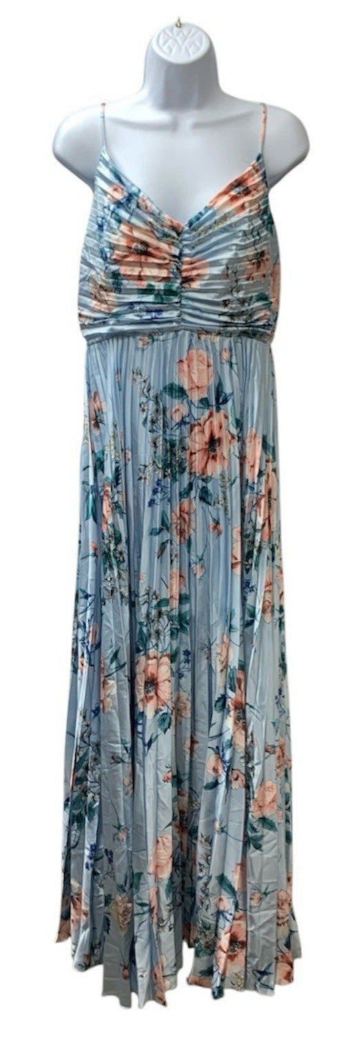 Petal & Pup Women's Naira Pleated Maxi Dress Sleeveless Evening Cocktail Size 10