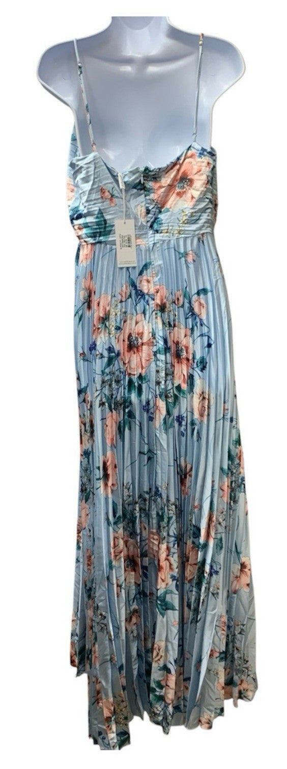 Petal & Pup Women's Naira Pleated Maxi Dress Sleeveless Evening Cocktail Size 10