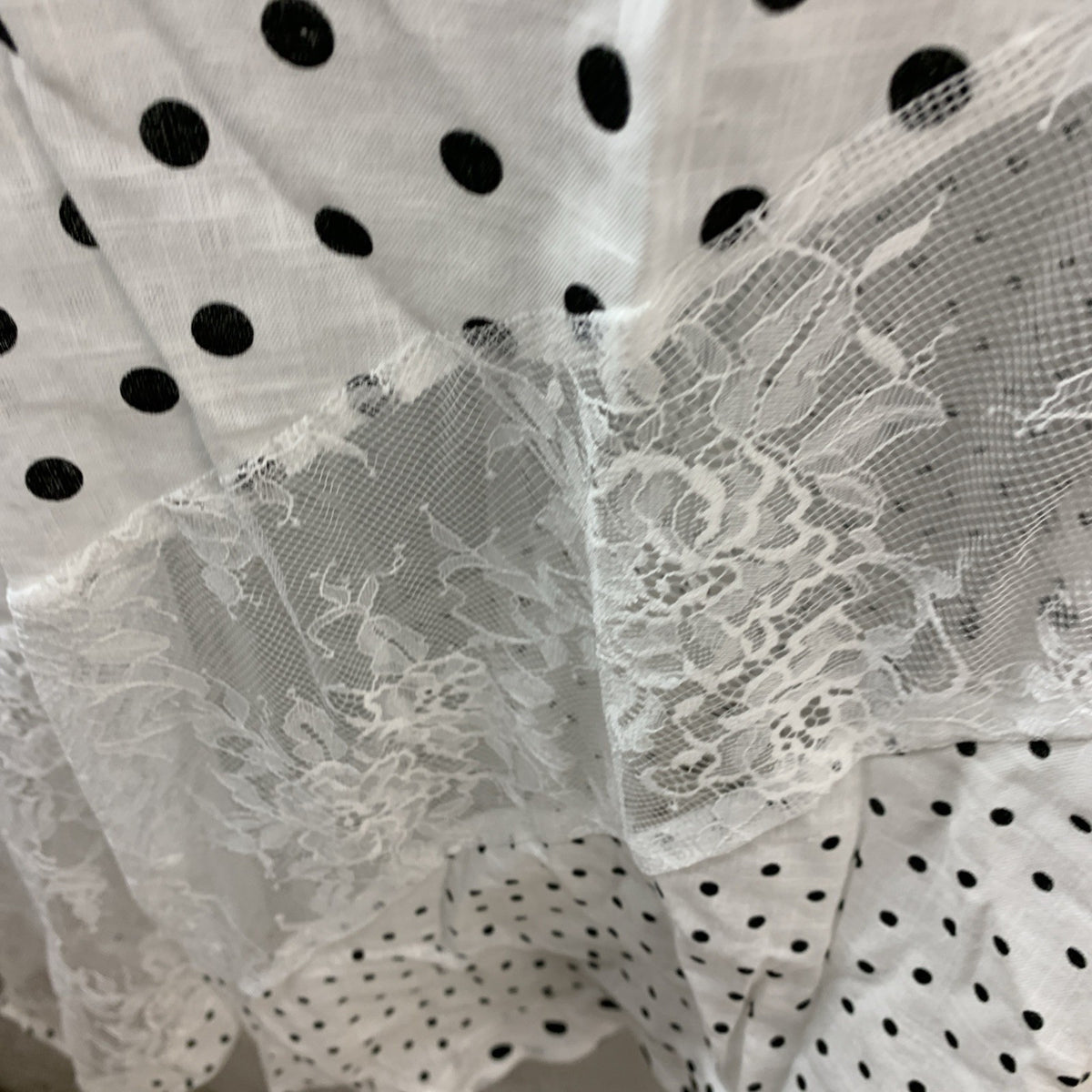 Princess Polly Renner Maxi Skirt White Polka Dot Petite Asymmetrical Hem Size 2