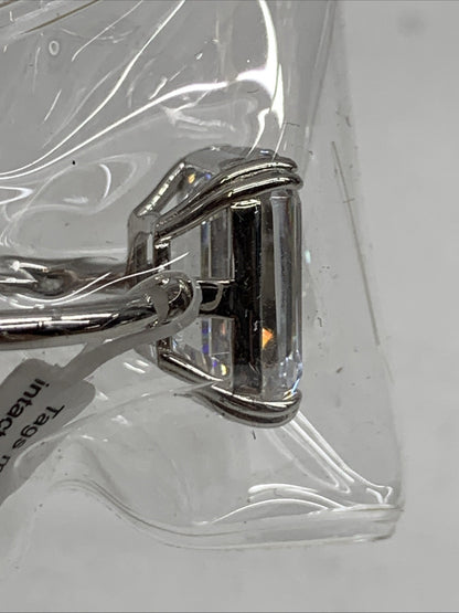 PAFIDDY 9.0 CT Luxury Emerald Cut Solitaire Engagement Ring Women's Size 4.5