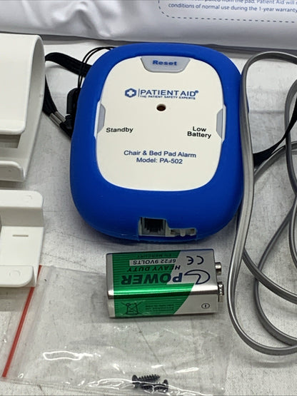 Patient Aid PA-502 Bed Alarm with 10" x 30" Motion Sensor Pad & Wired Device