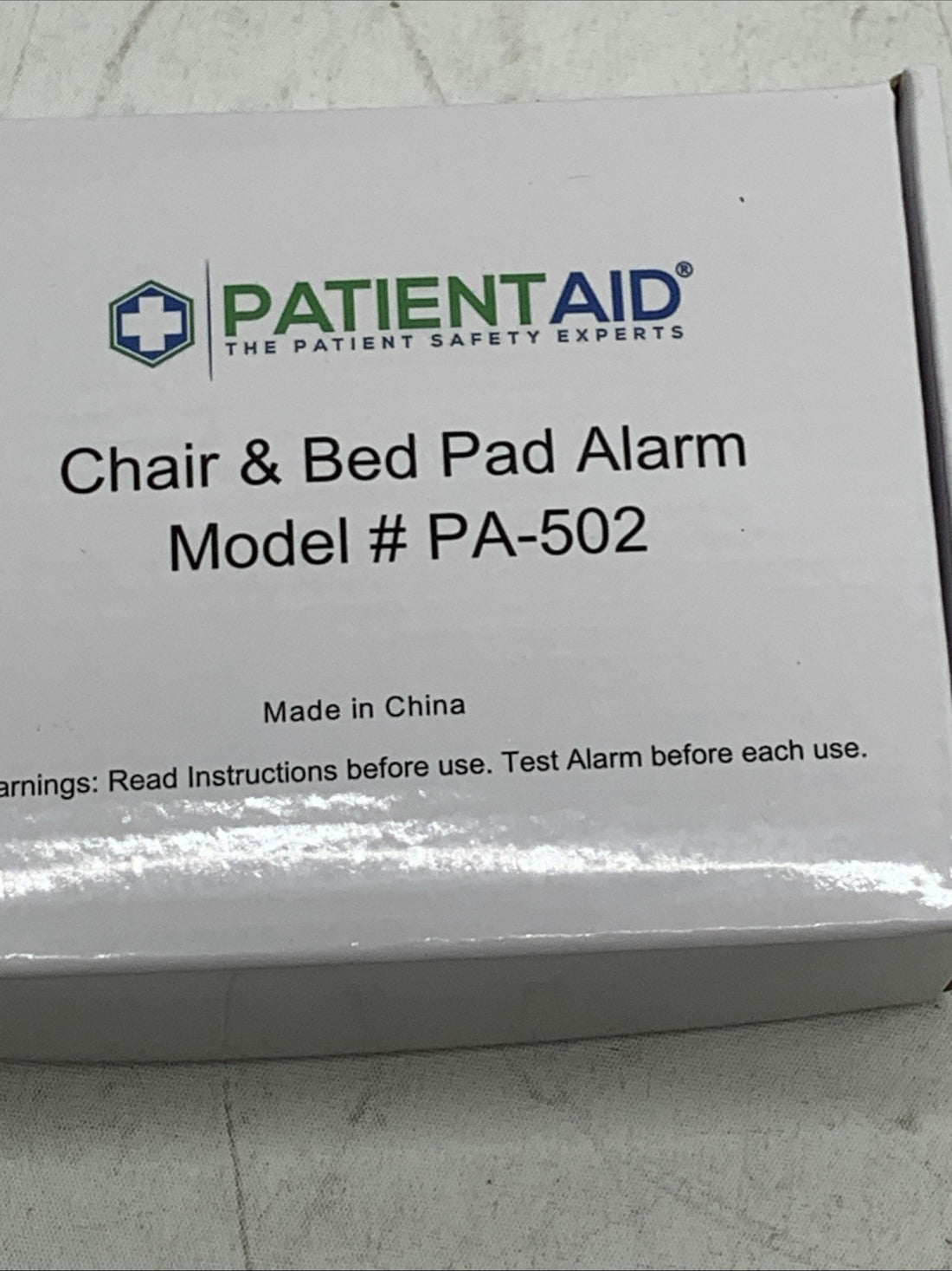 Patient Aid PA-502 Bed Alarm with 10" x 30" Motion Sensor Pad & Wired Device
