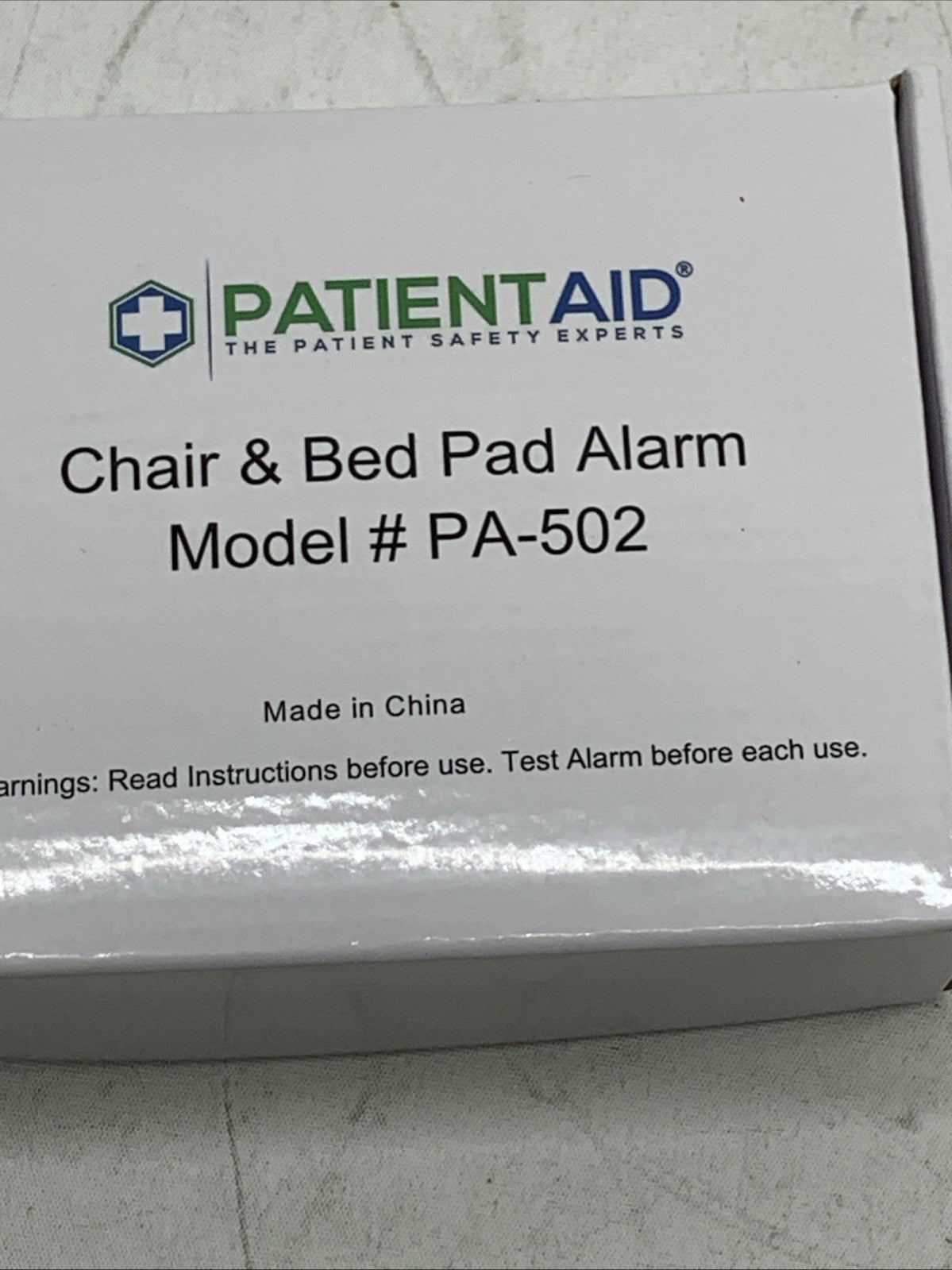 Patient Aid PA-502 Bed Alarm with 10" x 30" Motion Sensor Pad & Wired Device
