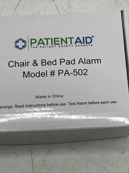 Patient Aid PA-502 Bed Alarm with 10" x 30" Motion Sensor Pad & Wired Device