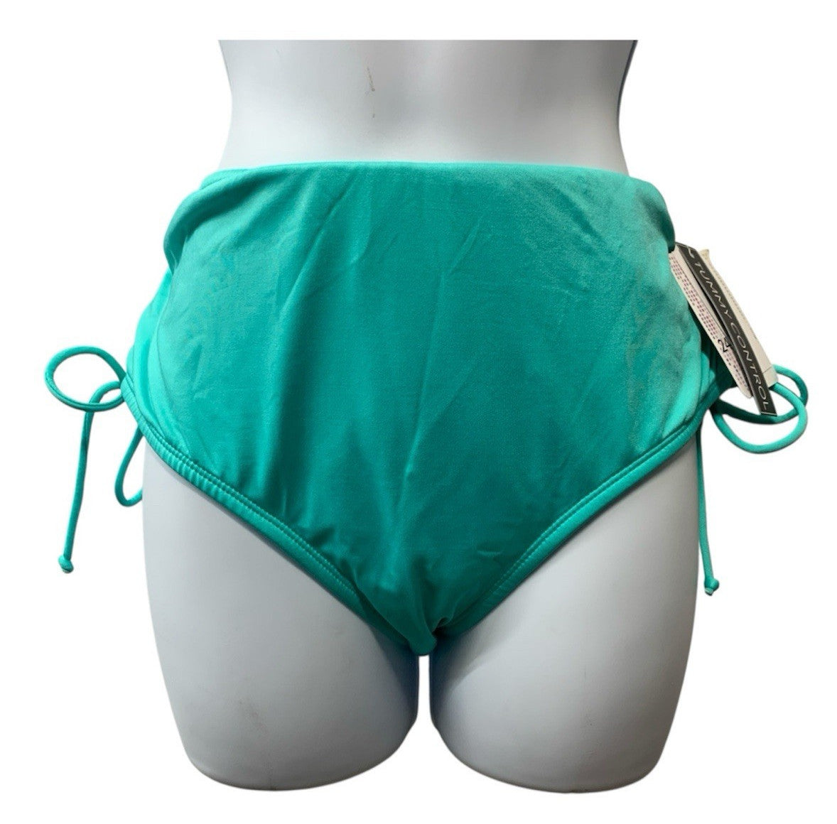 24th & Ocean Women's Mid Waist Side Tie Hipster Bottom Beach Swimwear Size 14