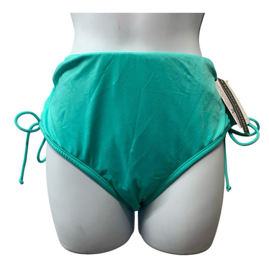 24th & Ocean Women's Mid Waist Side Tie Hipster Bottom Beach Swimwear Size 14
