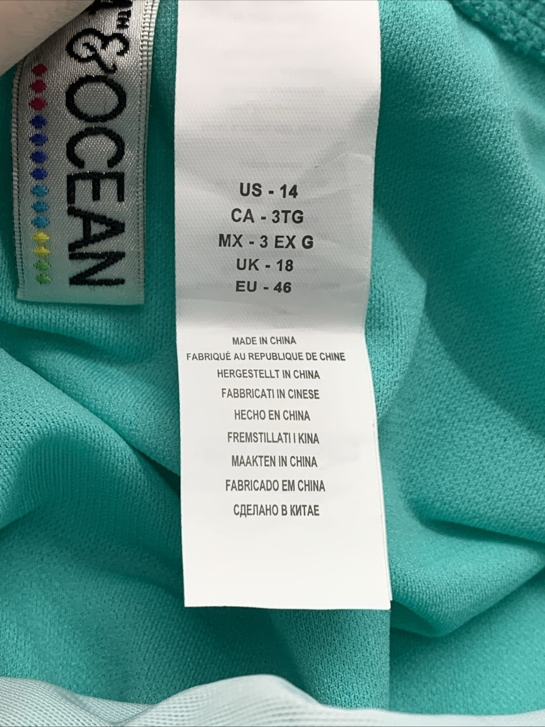 24th & Ocean Women's Mid Waist Side Tie Hipster Bottom Beach Swimwear Size 14