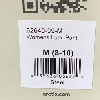 Arctix Women's Lumi Pull Over Fleece Lined Cargo Snow Pants Long Size M Steel