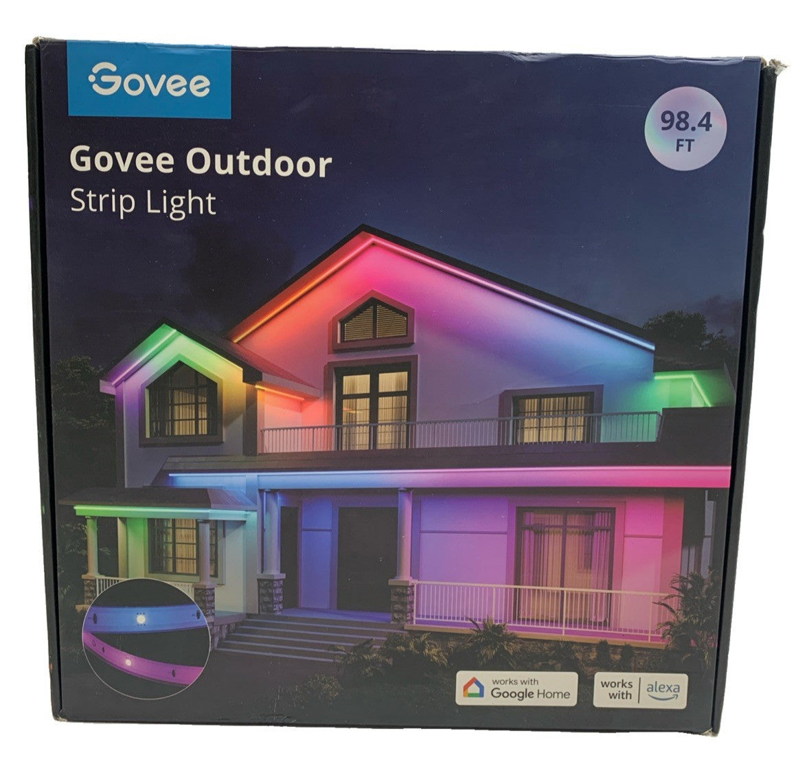 Govee H6176 Outdoor LED Strip Lights 98.4ft Smart Outdoor Lights Work with Alexa