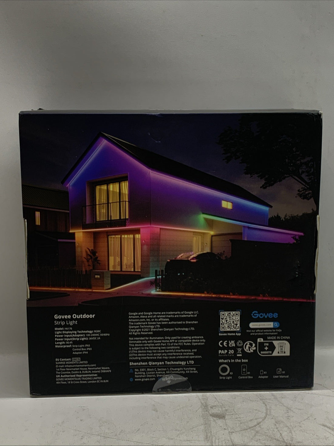 Govee H6176 Outdoor LED Strip Lights 98.4ft Smart Outdoor Lights Work with Alexa