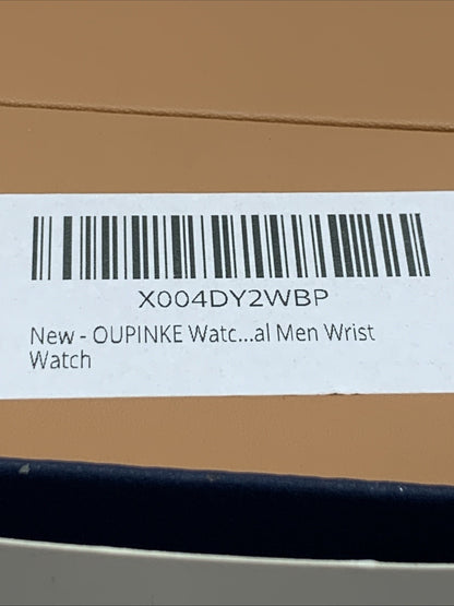 OUPINKE Wrist Watch for Men Skeleton Self Winding Mechanical Automatic Luxury