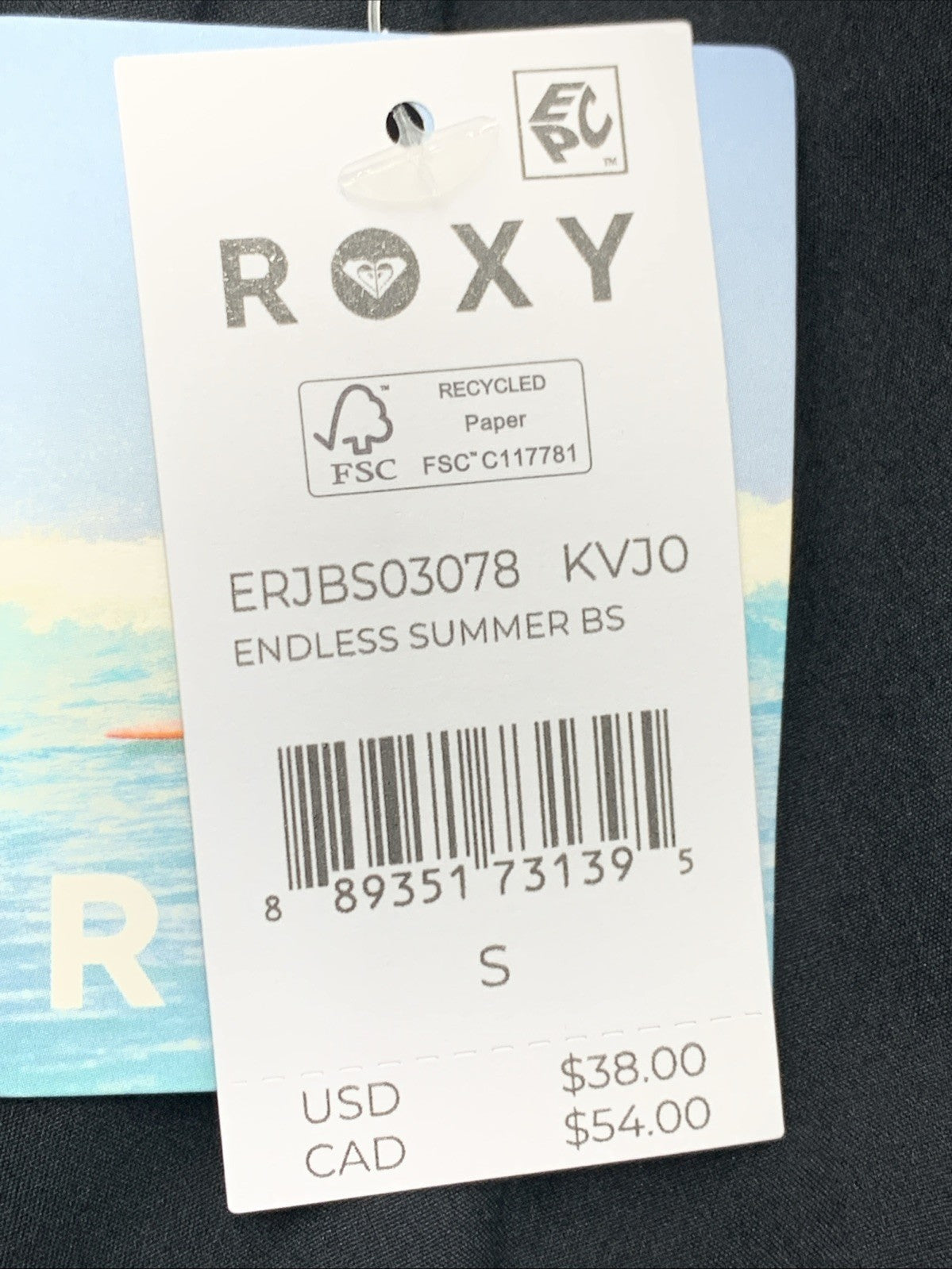 Roxy Endless Summer Women's Boardshort Swim Short Beach Swimwear Black Size S