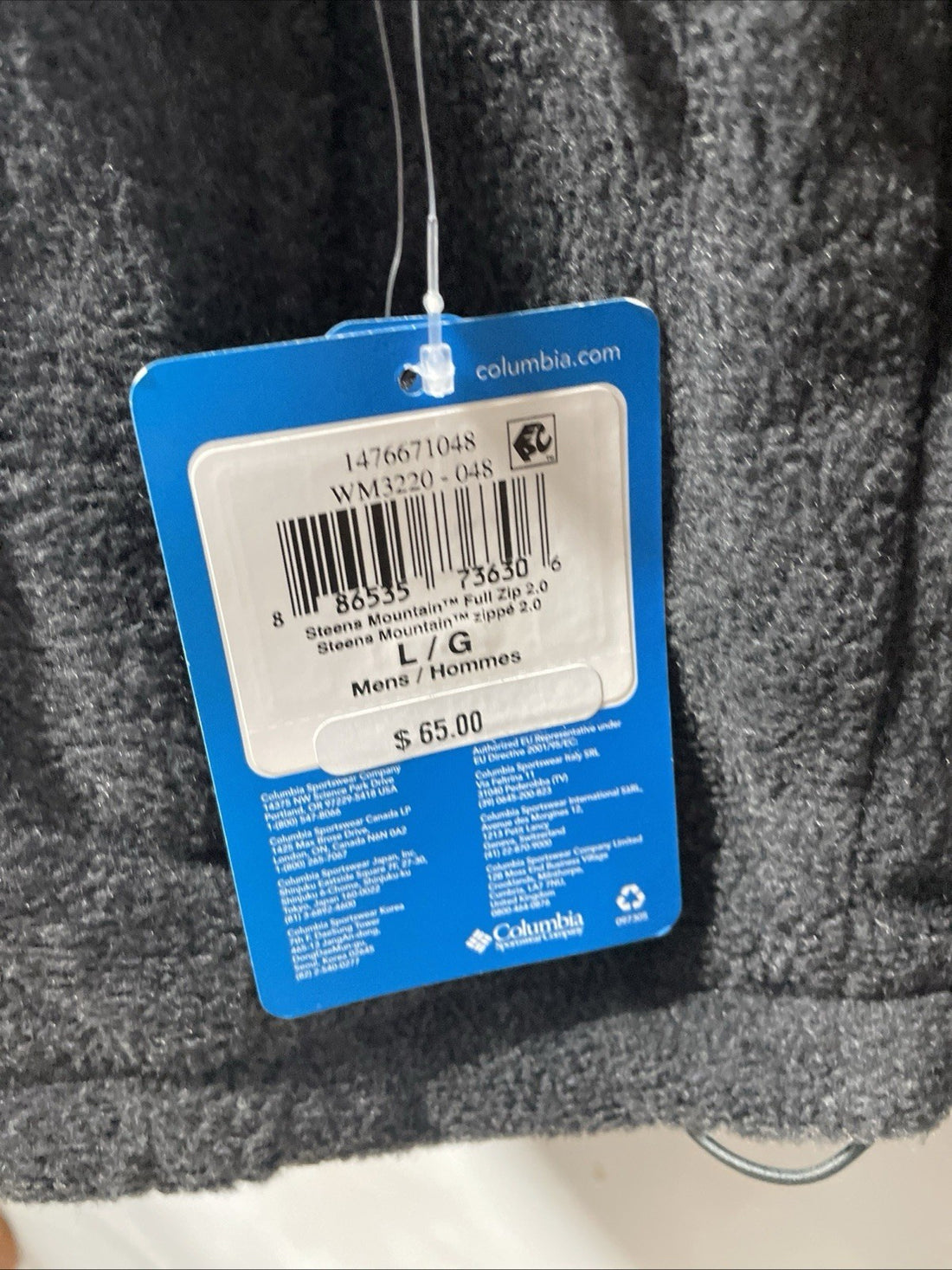 Columbia Men’s Steens Mountain 2.0 Full Zip Fleece Jacket Long Sleeve Size Large