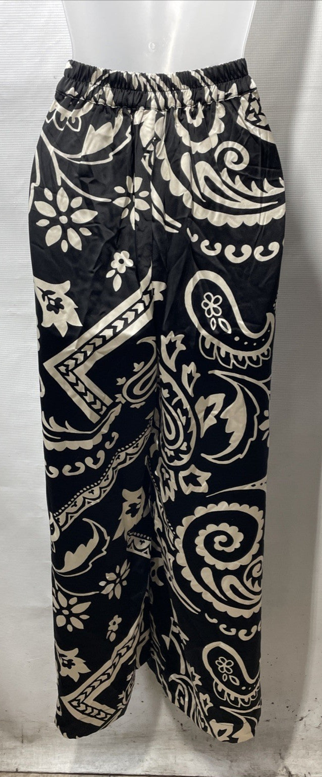 City Chic Women's Pant Sienna Print Wide Leg Paisley Full Length w/Pocket XXS