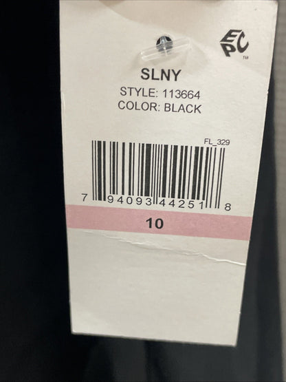 S.L. Fashions Women's Short Beaded Halter Neck Wedding Cocktail Gown 10 Black