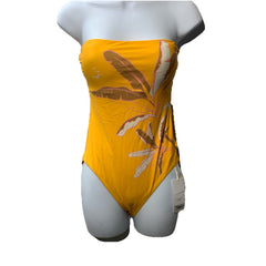 Sea Folly Australia Palm Paradise One Piece Sleeveless Yellow Rockmelon Size 6
