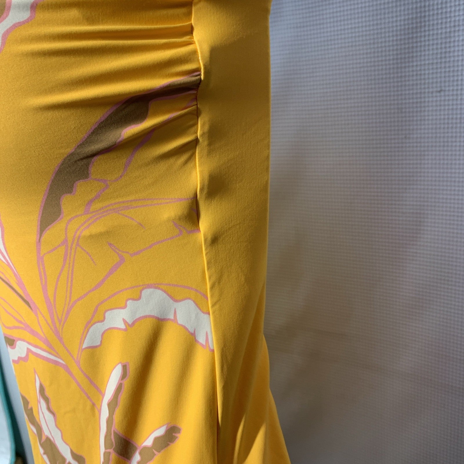 Sea Folly Australia Palm Paradise One Piece Sleeveless Yellow Rockmelon Size 6