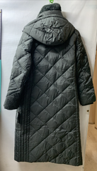 London Fog Womens Coat Gray  Quilt Puffer Jacket Long Sleeve Hooded Size Large
