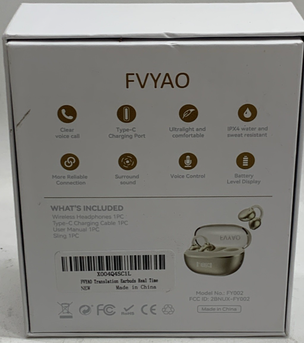FVYAO F02 FY002 Open Ear True Wireless Headphones Earbuds Type-C Ultralight