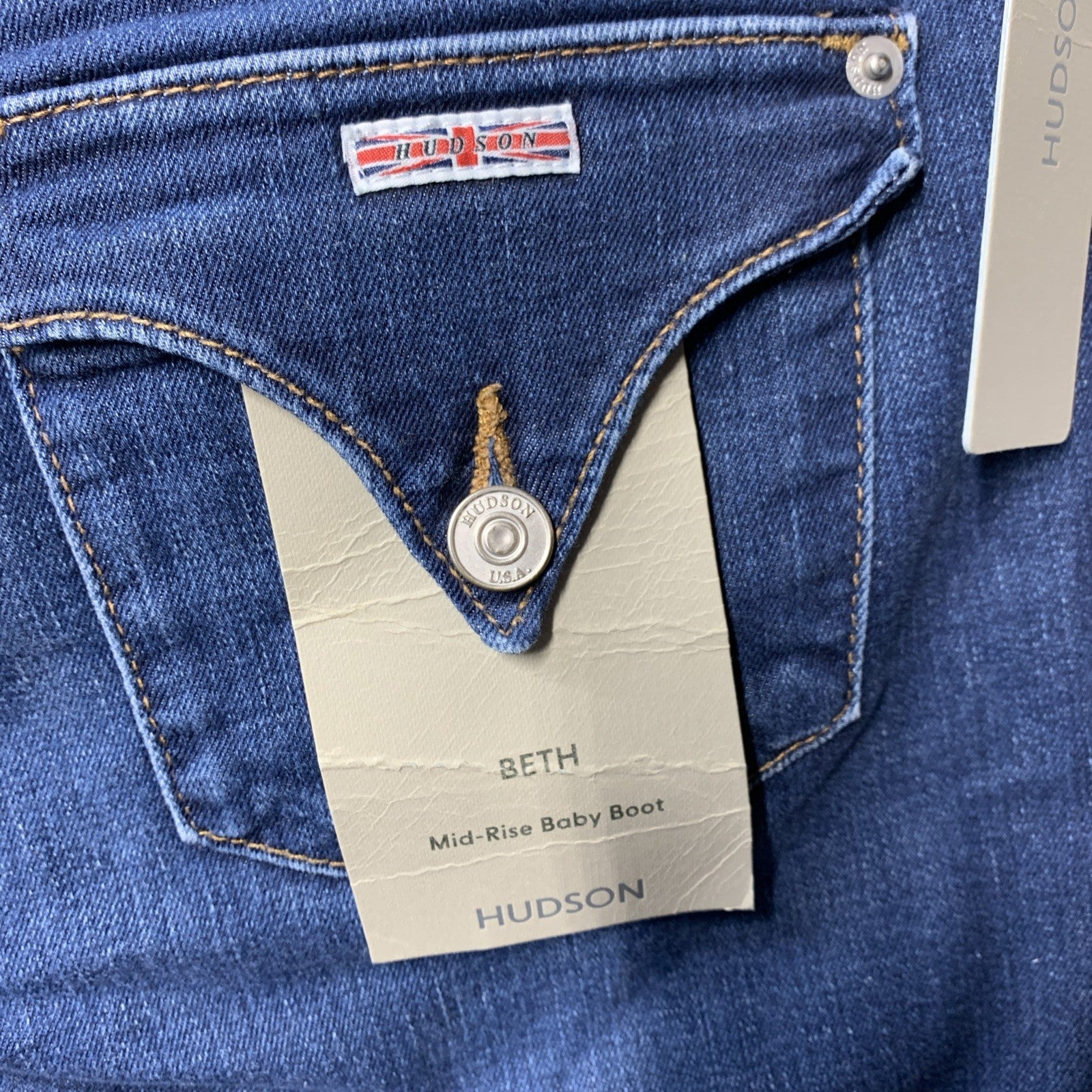 Hudson Beth Mid-rise Obsess Baby Boot Jean Women's Long Pants Size w/Pockets 28