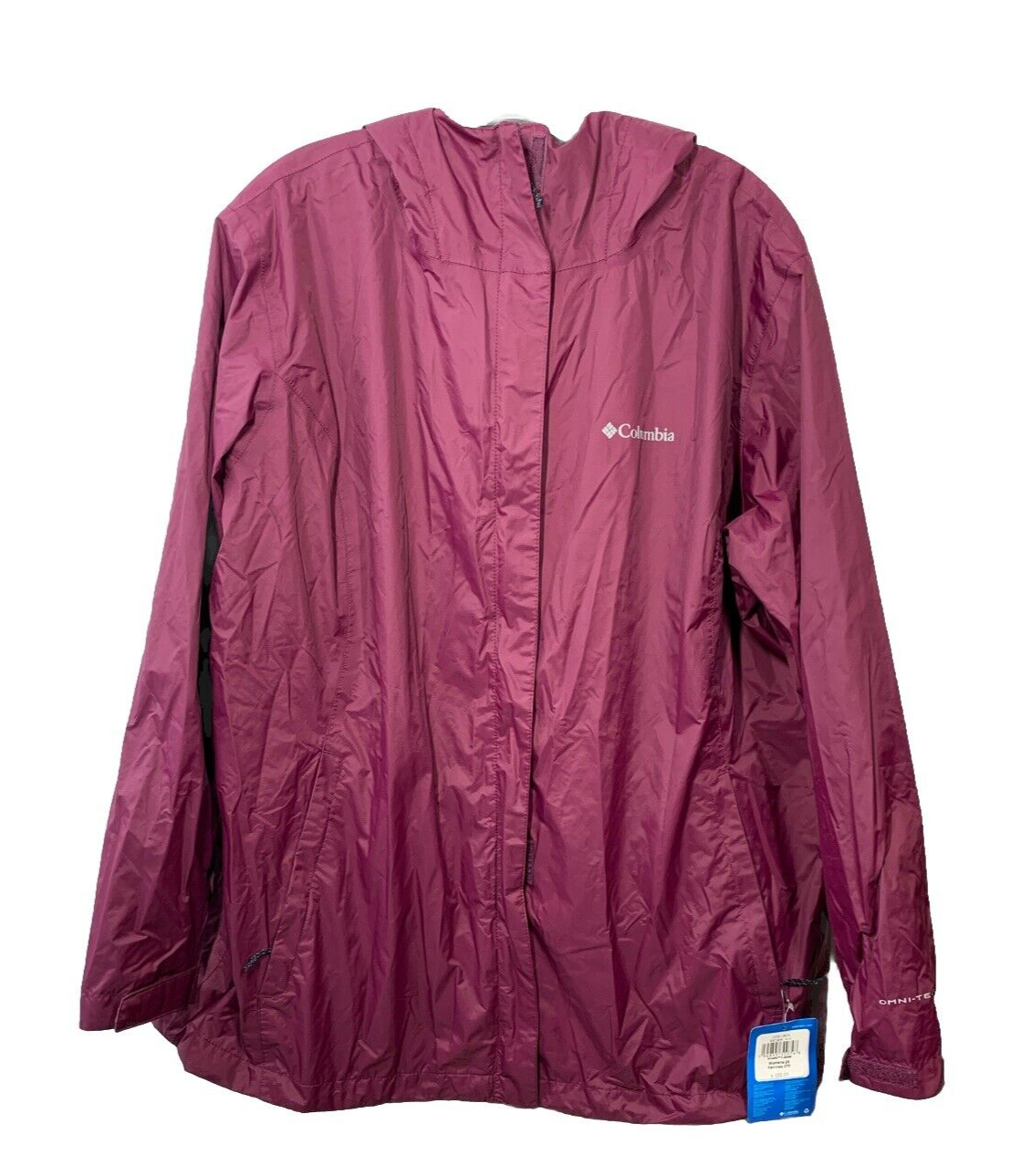Black Waterproof Columbia Coat Omni Tech  Arcadia II Womens Size 2X RW2436-616