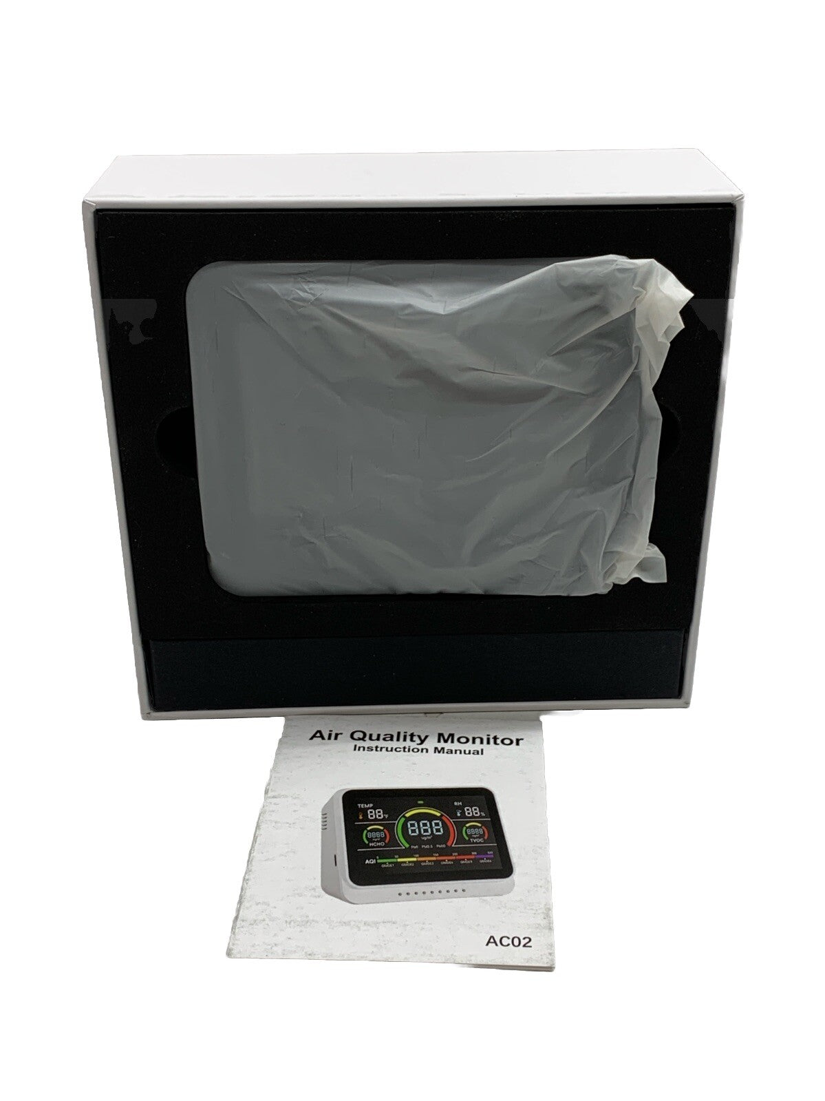Air Quality Monitor AC02 Type-C Indoor Home 13-in-1 PM1/PM2.5/PM10/TVOC/ Black