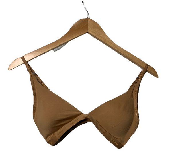 CALVIN KLEIN Women's Lightly Lined Triangle Bralette Wireless Seamless Medium