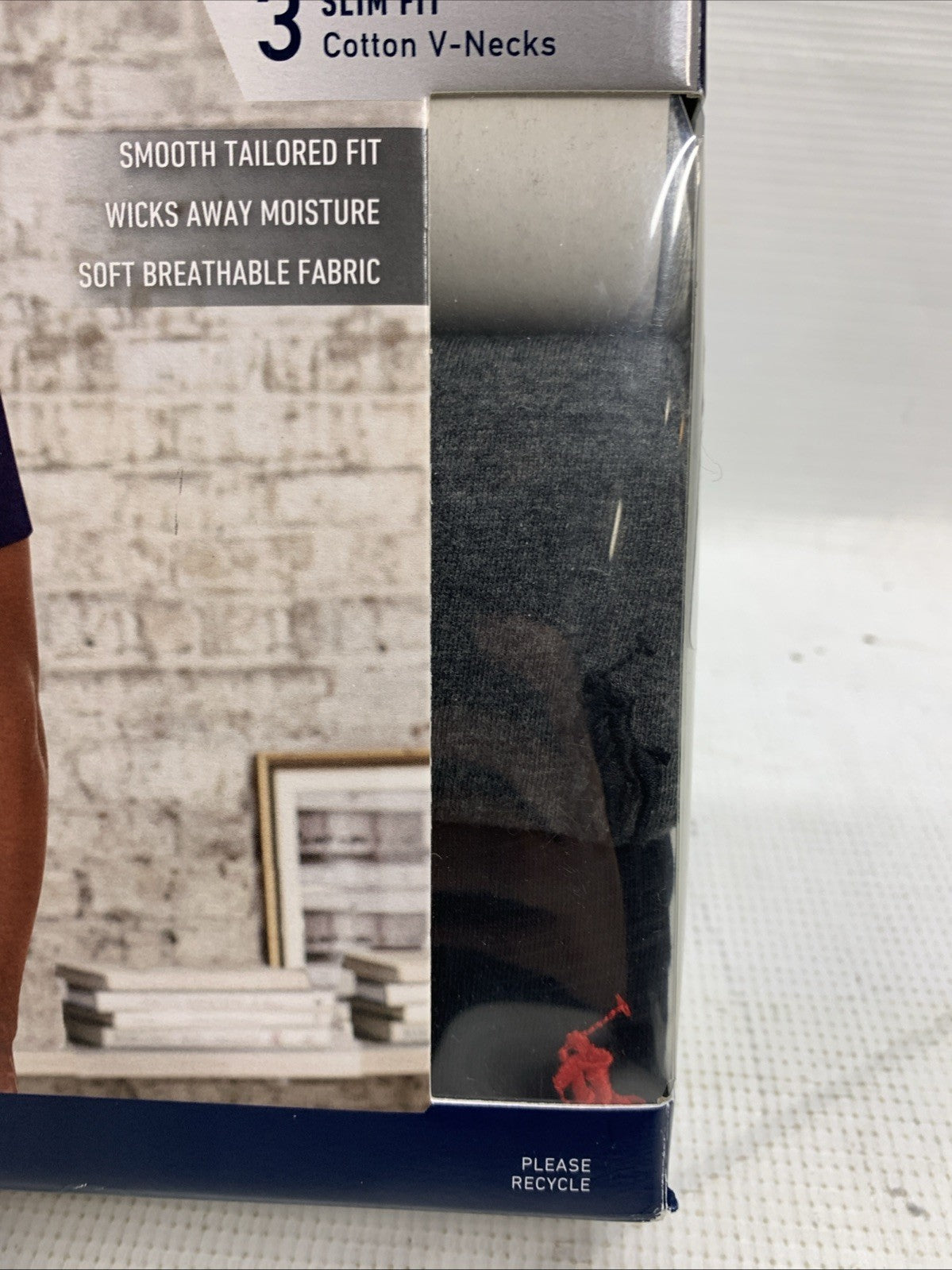 Polo Ralph Polo Lauren Men's Classic Fit Cotton V-Neck Undershirt Large - 3 Pack