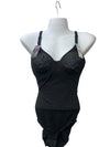 Bali Black Lace Smooth Firm Control Bodysuit Size 36C DF8L10-XBK Body Shapewear