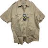 Condor Class B Twill Shirt Size 4XL (20-20.5) Men’s Khaki Zip Up With Buttons
