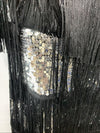 Dress the Population Black/Sliver Sequin Fringe Party Flapper 20s Dress Size XXL