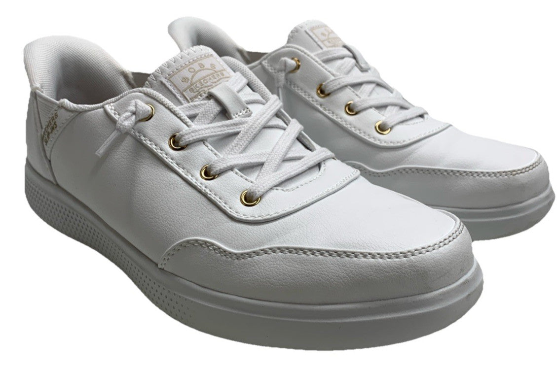 Bobs from Skechers 114456 Memory Foam Casual Slip On Sneaker Choose 8.5 White
