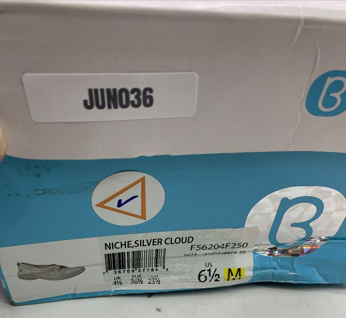 BZees Women's Niche Slip On Comfort Ballet Flat Sliver Cloud F56204F250 Size 6.5