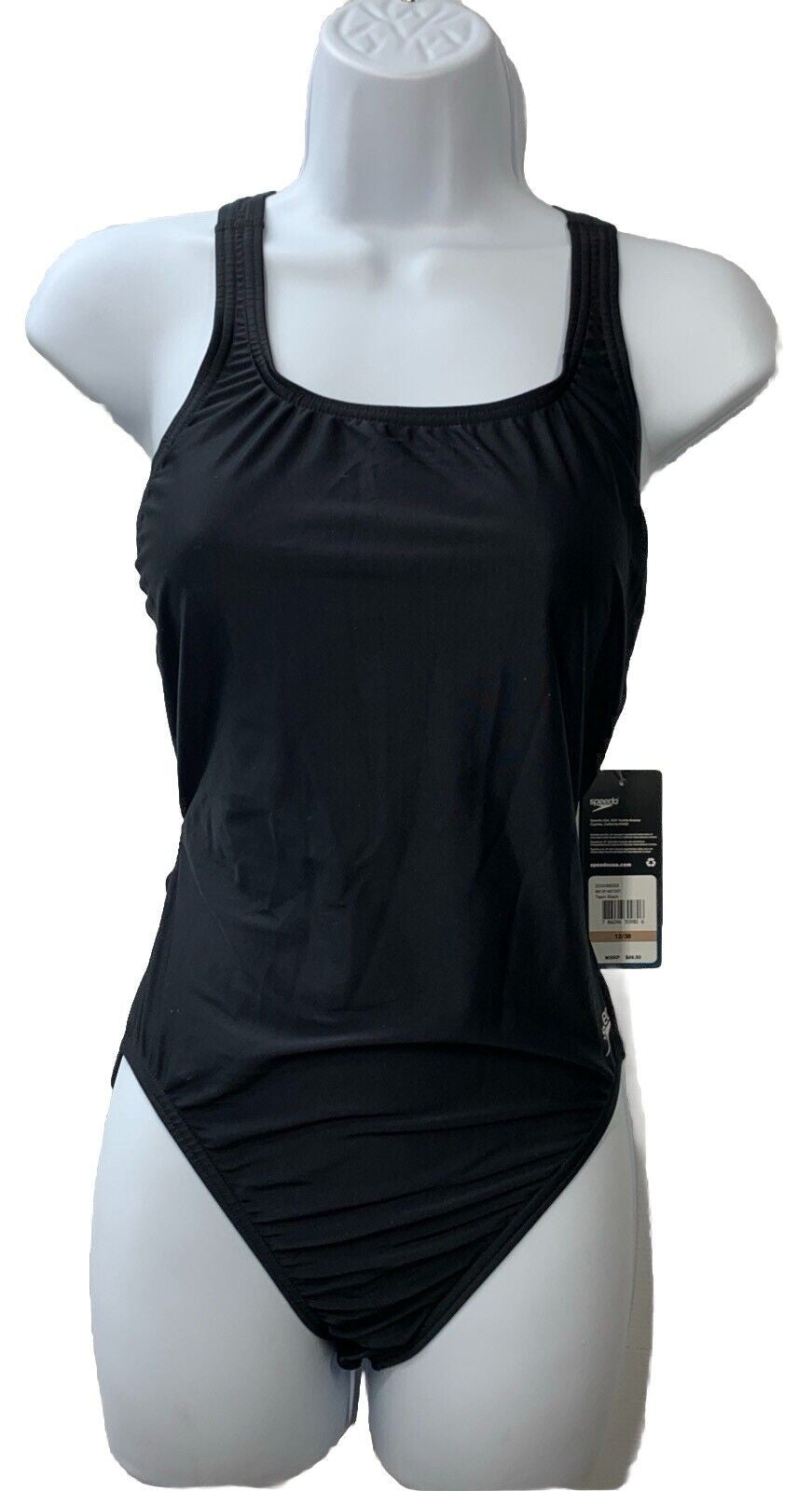 Speedo Womens Prolt Super Pro One Piece Swimsuit Solid Black Size 12/38 Swimwear