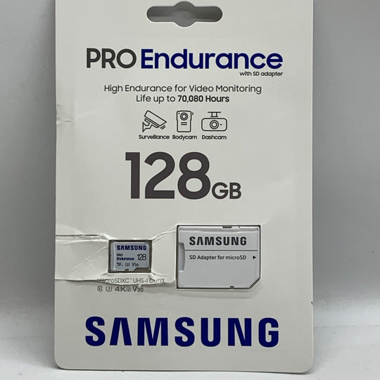 Samsung - PRO Endurance 128GB microSDXC SD Memory Storage Card with SD Adapter