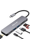 Hiearcool USB C Hub, USB C Multi-Port Adapter 7IN1 for MacBook Pro 7IN1 100W