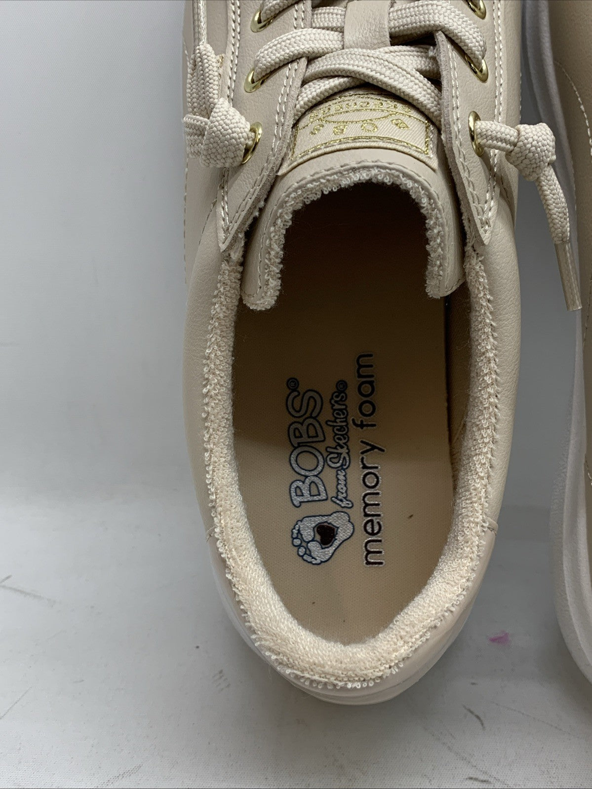 Bobs By Skechers DVINE-INSTANT DELIGHT Natural Sneakers 114456 Women's Size 8.5