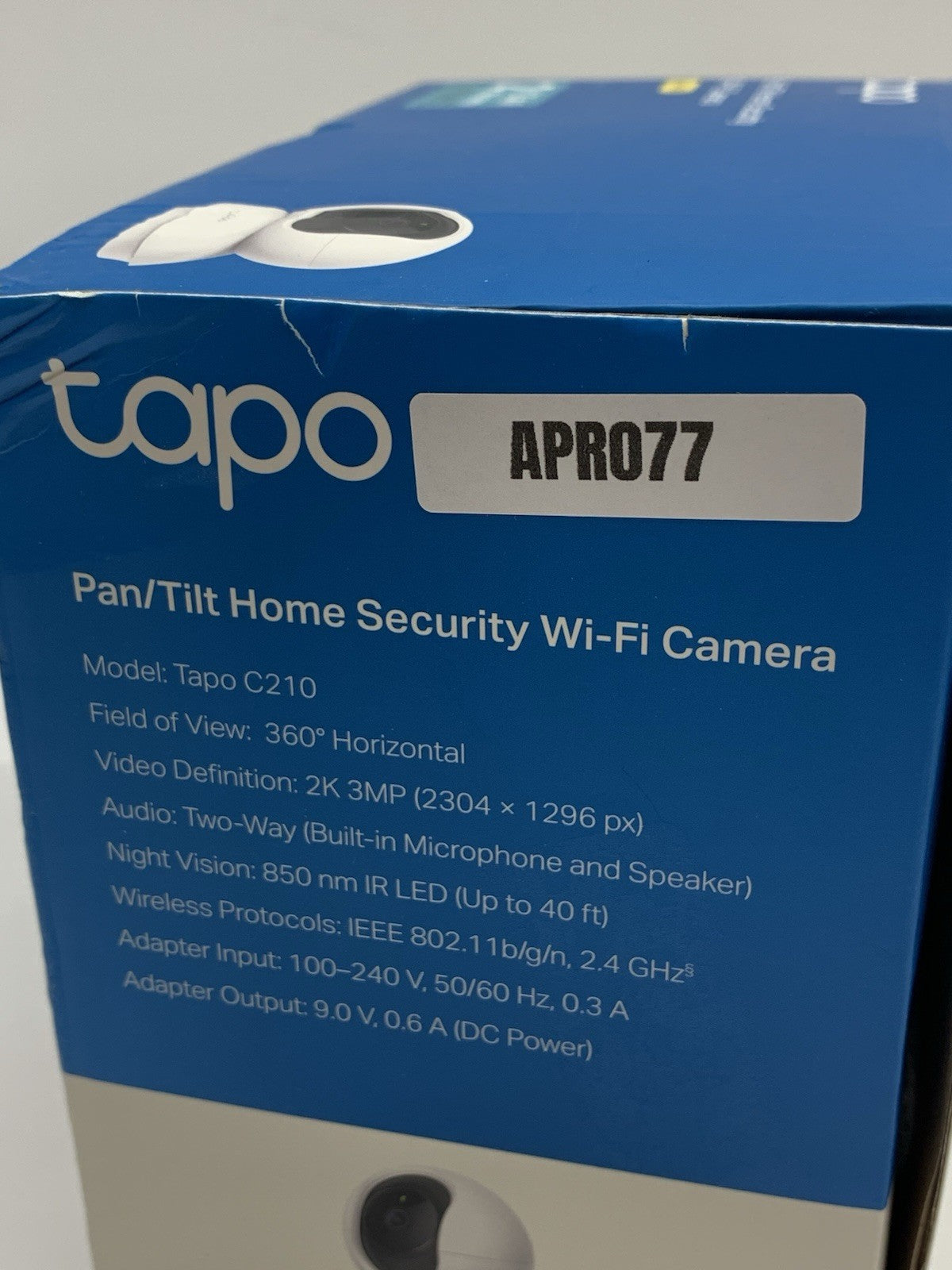 Tapo C210 Indoor Pan/Tilt Home Security Wi-Fi Camera Motion Detection & Tracking
