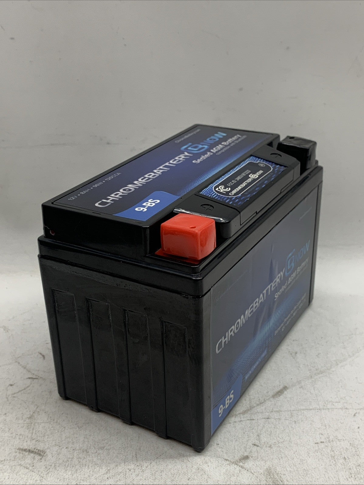 Chrome Battery Sealed AGM Battery 9-BS (BTN-M00005) 12V 8AH 96W 120CCA - 2 Pack