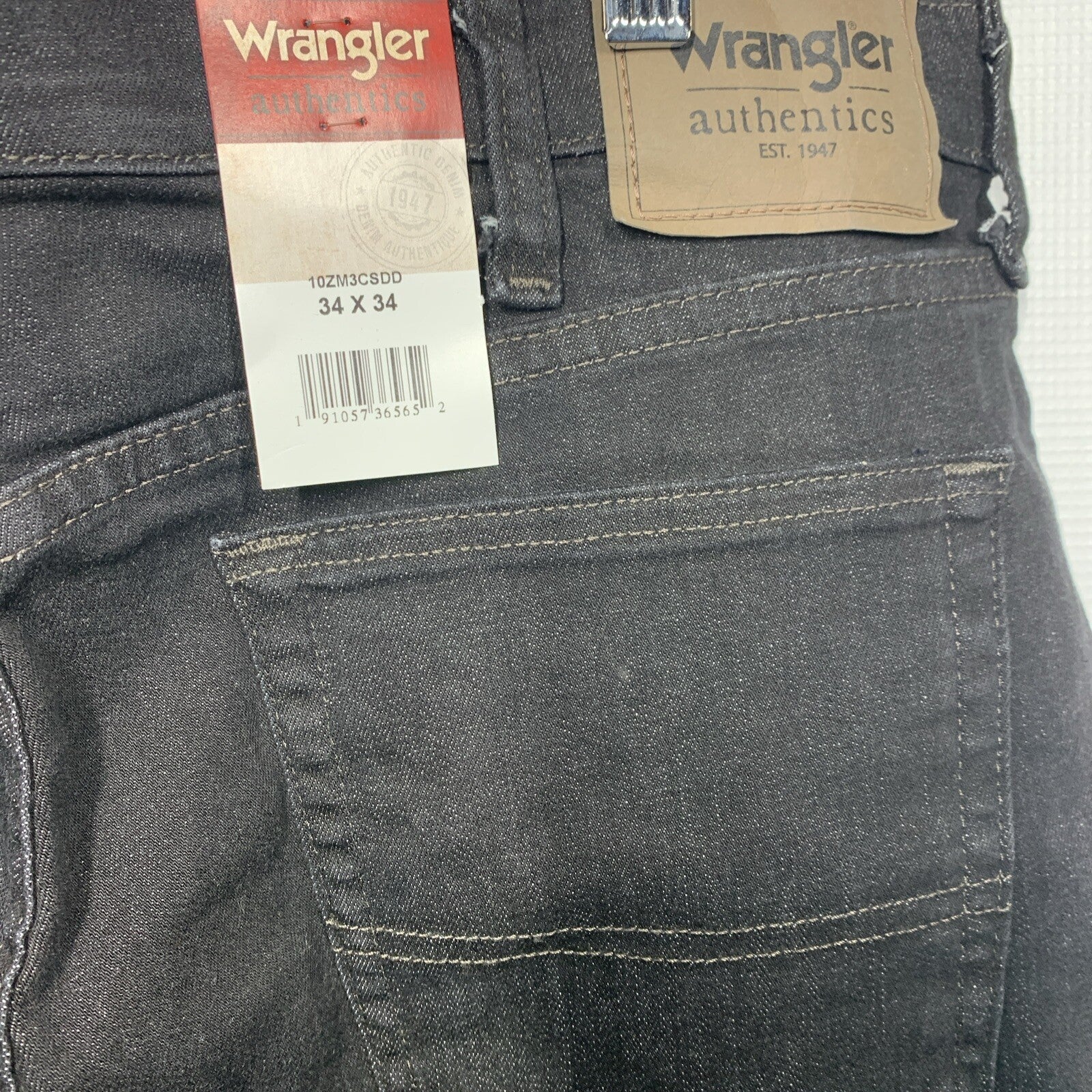 Wrangler Authentics Men Comfort Flex Waist Jean Black 34x34 Long Pants 10ZM3CSDD