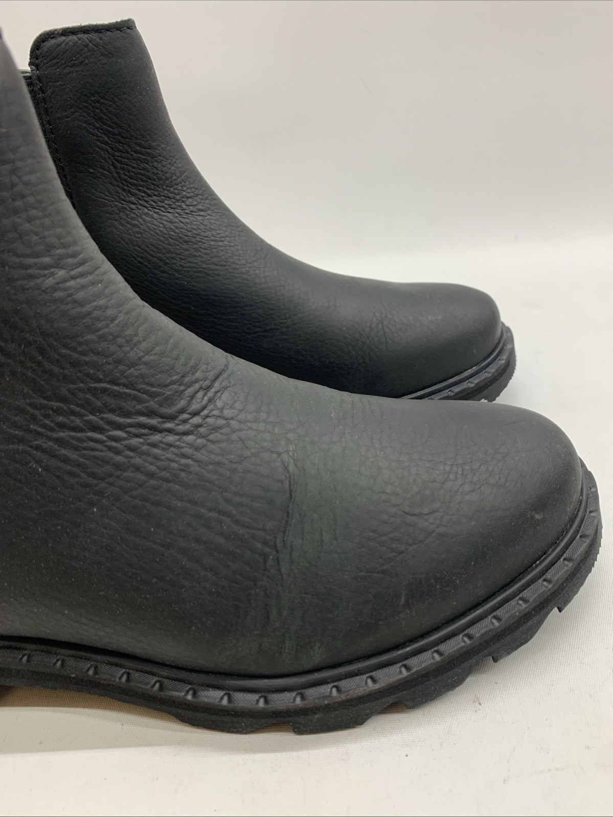 Sorel Emelie Chelsea Boots Leather Booties Waterproof Black NL3696-010 Size 8