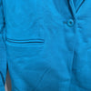 Women’s Terea Size 8 Enamel Blue Casual Amora French Terry Blazer Long Sleeve
