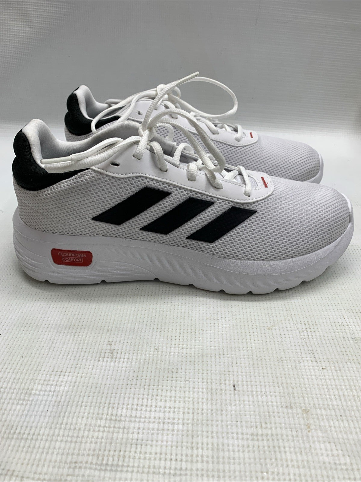 Adidas Cloudfoam Comfy Elastic Lace Ortholite Lace-up White IH3609 Men's Size 9