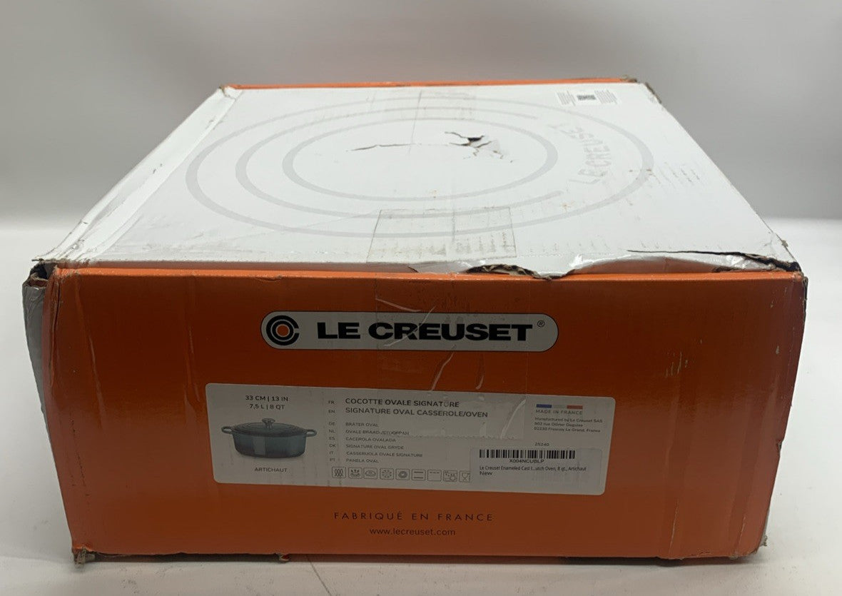 Le Creuset Signature Oval Cast Iron Dutch Oven Cookware 8 qt. 33 cm Artichaut
