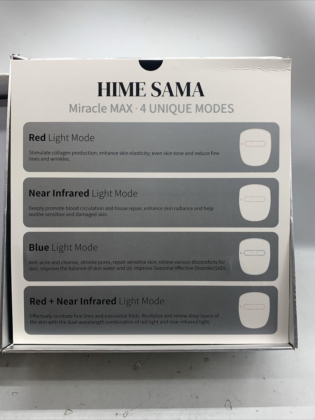 Hime Sama Miracle Max Recovery LedMask RB-030 White for Skin Care, Wrinkle Reduc